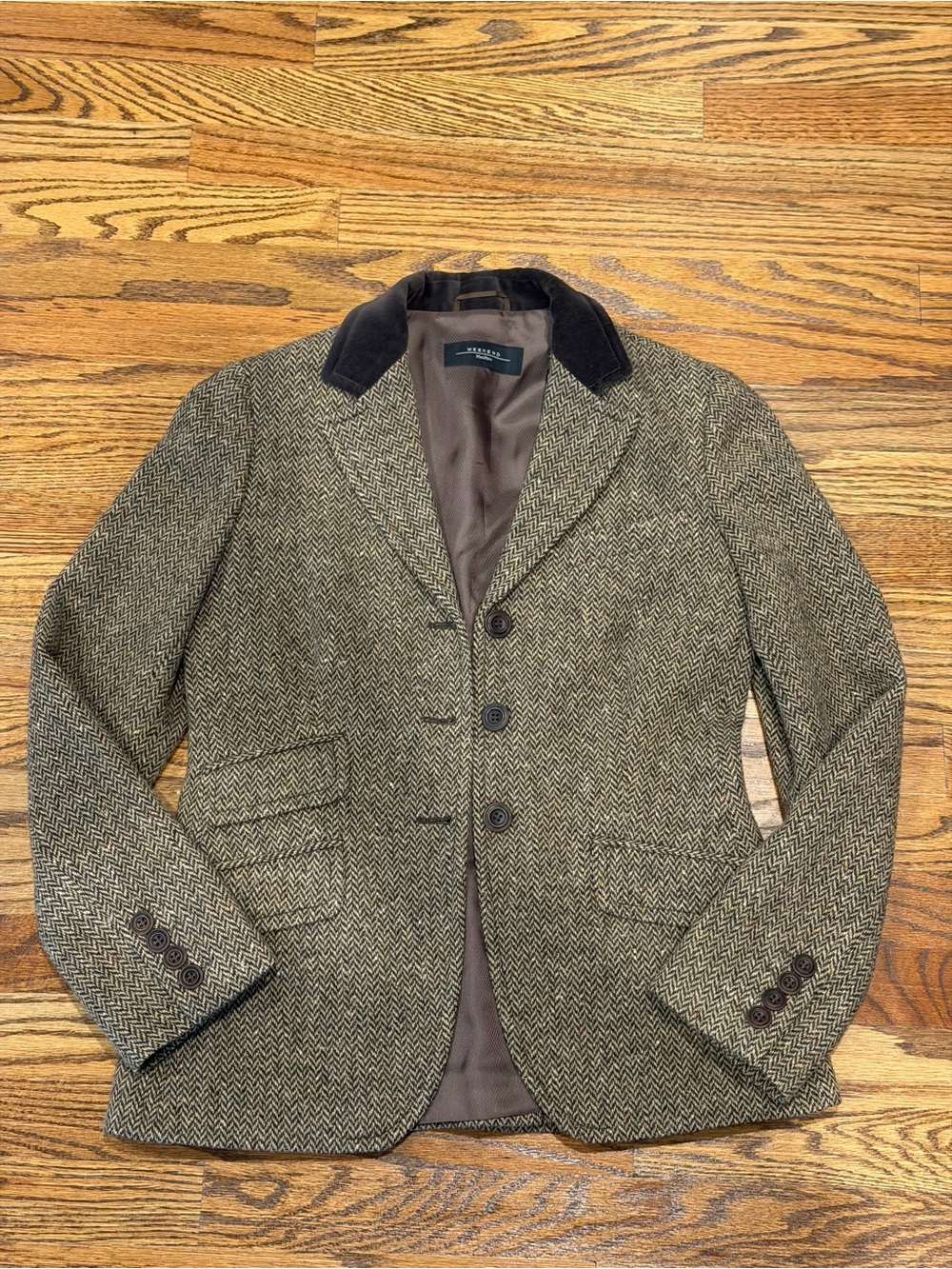 Weekend Max Mara herringbone wool jacket blazer size US 8